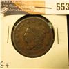 Image 1 : 1833 U.S. Large Cent, G+.
