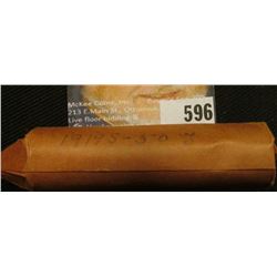 1919 S Solid Date Roll of Lincoln Cents in a paper wrapper.