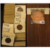 Image 1 : 3.25" x 6.5" 1 1/2" x 1 1/2" Double Row Stock Box full of Lincoln Cents dating 1928-29.