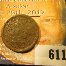 1855 U.S. Half Cent, Fine, corroded.