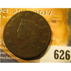 1829 U.S. Large Cent, G-VG.