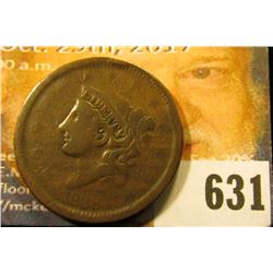 1838 U.S. Large Cent, Fine, Weak Strike.