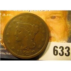 1842 U.S. Large Cent, G-VG.