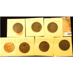 (7) U.S. Large Cents 1818-1826 with Various wear and damages.