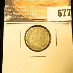 1884 Liberty Seated Dime, Fine.