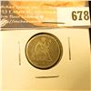 Image 1 : 1891 Liberty Seated Dime, Fine.