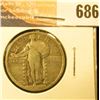 Image 1 : 1919  Standing Liberty Quarter Fine.