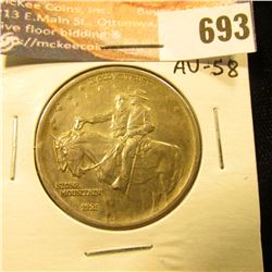 1925 Stone Mountain Commemorative Half Dollar, AU-58.