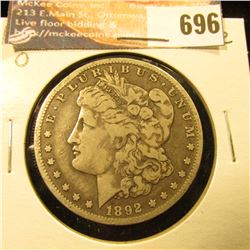 1892 O Morgan Dollar, Fine.