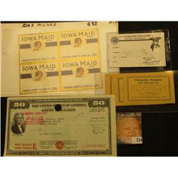 (3) "Valuable Coupon 8x10 Enlargement…Newtone Studios, Maywood, Illinois"; (4) attached "Iowa Maid B