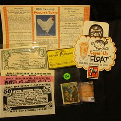 (3) different color "Iowa Numismatic Association Half Centennial Dollar…Souvenir Note commemorates t