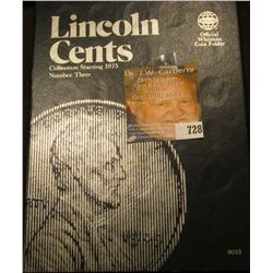 1975-2001 Lincoln Cent Set in a blue Whitman folder. (59 pcs.) Grades to BU.