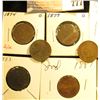 Image 2 : 1874 G, 79 G, 82 G, 83 VF (dark toned), 87 G, 88 VG (slightly dark), 88 G, & (2) 1907 VG-F Indian He