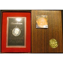 1973 S Silver Proof Eisenhower Dollar, original as issued in government box.