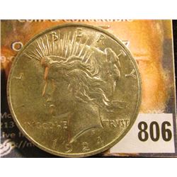 1924 P U.S. Peace Silver Dollar, BU.