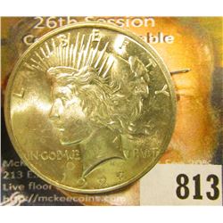 1923 P U.S. Peace Silver Dollar, BU.