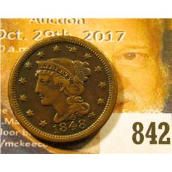 1848 U.S. Large Cent, VF.