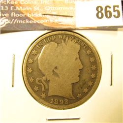 1892 P U.S. Barber Half-Dollar, Good