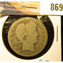 1893 S U.S. Barber Half-Dollar, AG