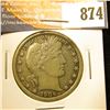 Image 1 : 1906 D U.S. Barber Half-Dollar, VF some toning.