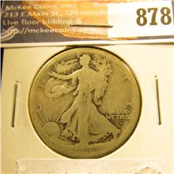 1916 D Walking Liberty Half-Dollar, AG-G.