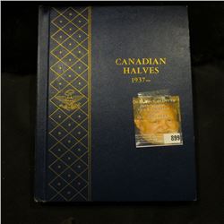 1937-73 Complete collection of Canada Half-Dollars in a Deluxe Whitman album. Includes extra 1947 fo