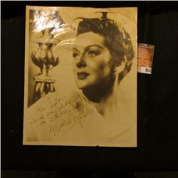8" x 9 3/4" Black and White self standing Photo of Catherine Rosalind Russell, famous actress. Perso