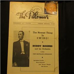 "Palomar Dining Dancing The Paloma Vermont At Third…Phone Drexel 7131" with cover of Buddy Rogers. P
