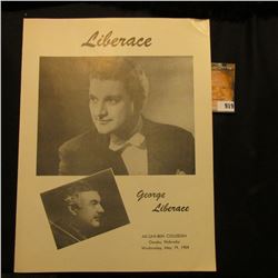 Original Program "Liberace George Liberace Ak-Sar-Ben Coliseum Omaha, Nebraska Wednesday, May 19, 19