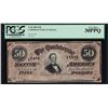 Image 1 : 1864 $50 Confederate States of America Note T-66 PCGS Very Fine 30PPQ