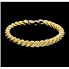 Image 2 : 14KT Two Tone 0.80ctw Diamond Bangle Bracelet