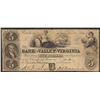 Image 1 : 1860 $5 The Bank of the Valley in Virginia Obsolete Note