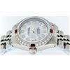 Image 3 : Ladies Rolex Stainless Steel & White Gold MOP Diamond & Ruby DateJust Wristwatch