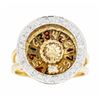 Image 1 : 14KT Yellow Gold Roulette 0.40ctw Diamond Ring