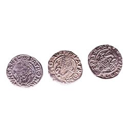 Lot of (3) 1540-1590 KB Hungary Ferdinand I - Madonna & Child Silver Denar Coins