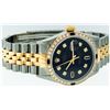 Image 2 : Rolex Mens Two Tone 14KT Yellow Gold Sapphire and Diamond Datejust Wristwatch
