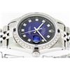 Image 7 : Rolex Mens Stainless Steel Sapphire and Diamond Datejust Wristwatch