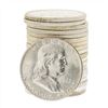 Image 1 : Roll of (20) 1962-D Brilliant Uncirculated Franklin Half Dollar Coins