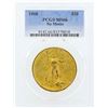 Image 1 : 1908 No Motto $20 St. Gaudens Double Eagle Gold Coin PCGS MS66