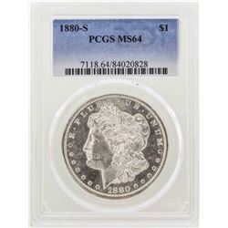 1880-S $1 Morgan Silver Dollar Coin PCGS MS64