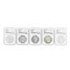 Image 1 : Lot of (5) 1885-O $1 Morgan Silver Dollar Coins NGC MS64