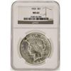 Image 1 : 1922 $1 Peace Silver Dollar Coin NGC MS63