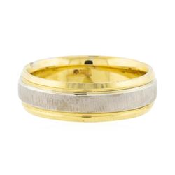 Two Tone 14KT Yellow Gold Men's wedding band