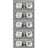 Image 1 : Lot of (5) Consecutive 1957 $1 Silver Certificate Notes Uncirculated