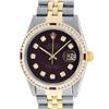 Image 1 : Rolex Mens Two Tone 14KT Yellow Gold Ruby and 1.50ctw Diamond Datejust Wristwatc