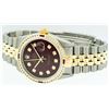 Image 3 : Rolex Mens Two Tone 14KT Yellow Gold Ruby and 1.50ctw Diamond Datejust Wristwatc