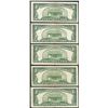 Image 2 : Lot of (5) 1953 $5 Silver Certificate Notes