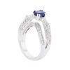 Image 3 : 18KT White Gold Ladies 0.94ct Sapphire and Diamond Ring