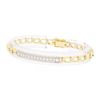 Image 1 : 18KT Yellow and White Gold 1.00ctw Diamond ID Bracelet
