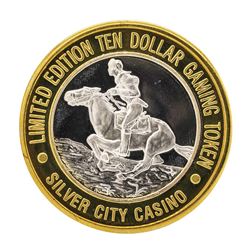 .999 Silver Silver City Las Vegas, Nevada $10 Limited Edition Gaming Token